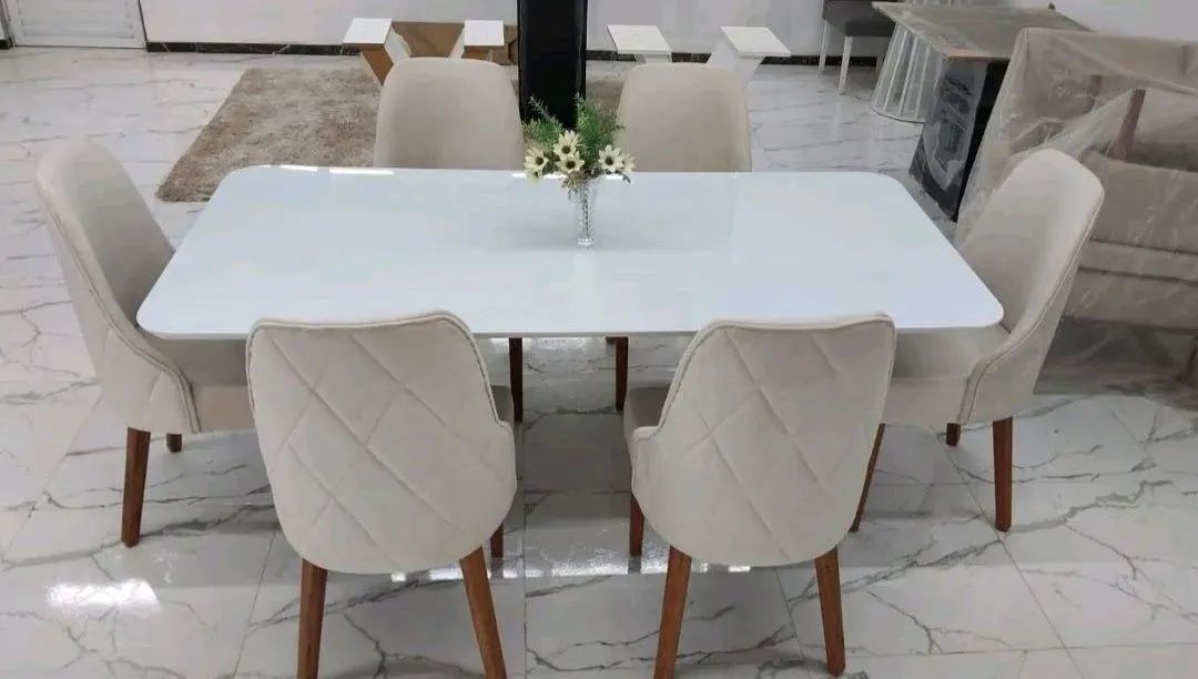 Mesa de jantar 6 cadeiras luxo 