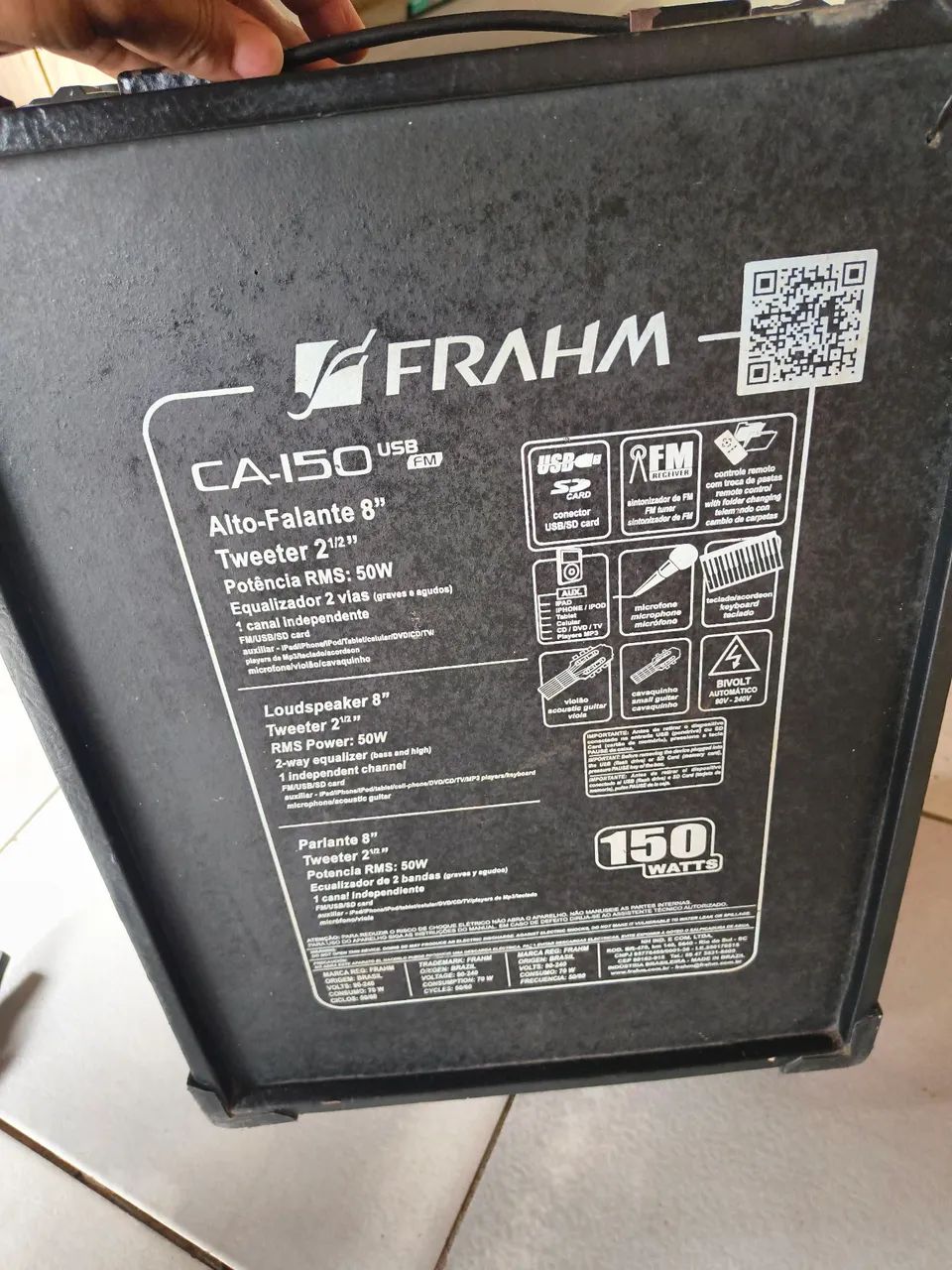 Caixa de Som FRAAHM CA 150 Watts 