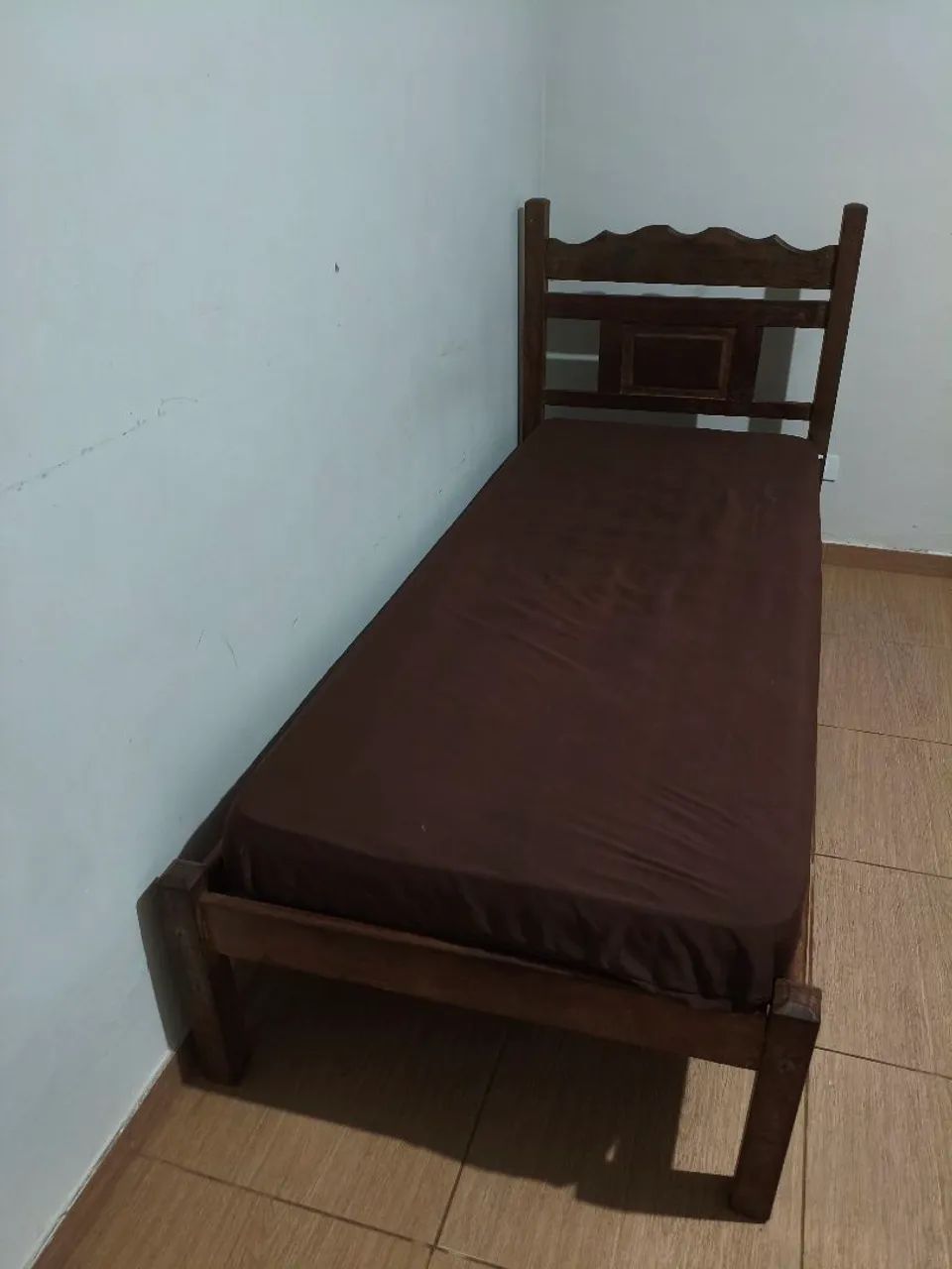 Cama de Solteiro Madeira Bruta - Foto 2