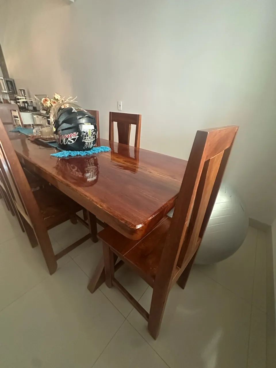 Mesa de 8 lugares madeira maciça  - Foto 3