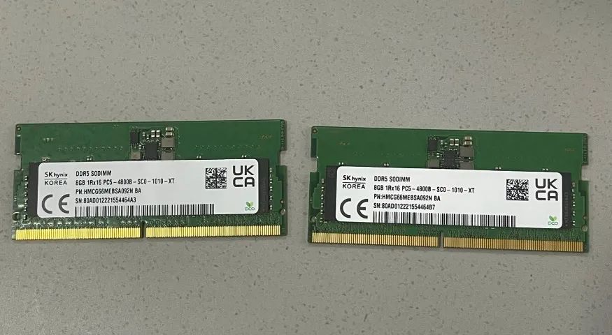 Memória RAM SK hynix 8GB DDR5 4800MHz para Notebook - 2 unid