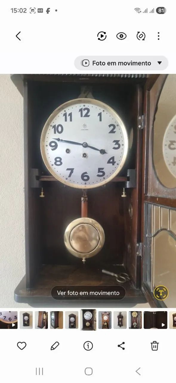 Relógio antigo Carrilhão Junghans  - Foto 2