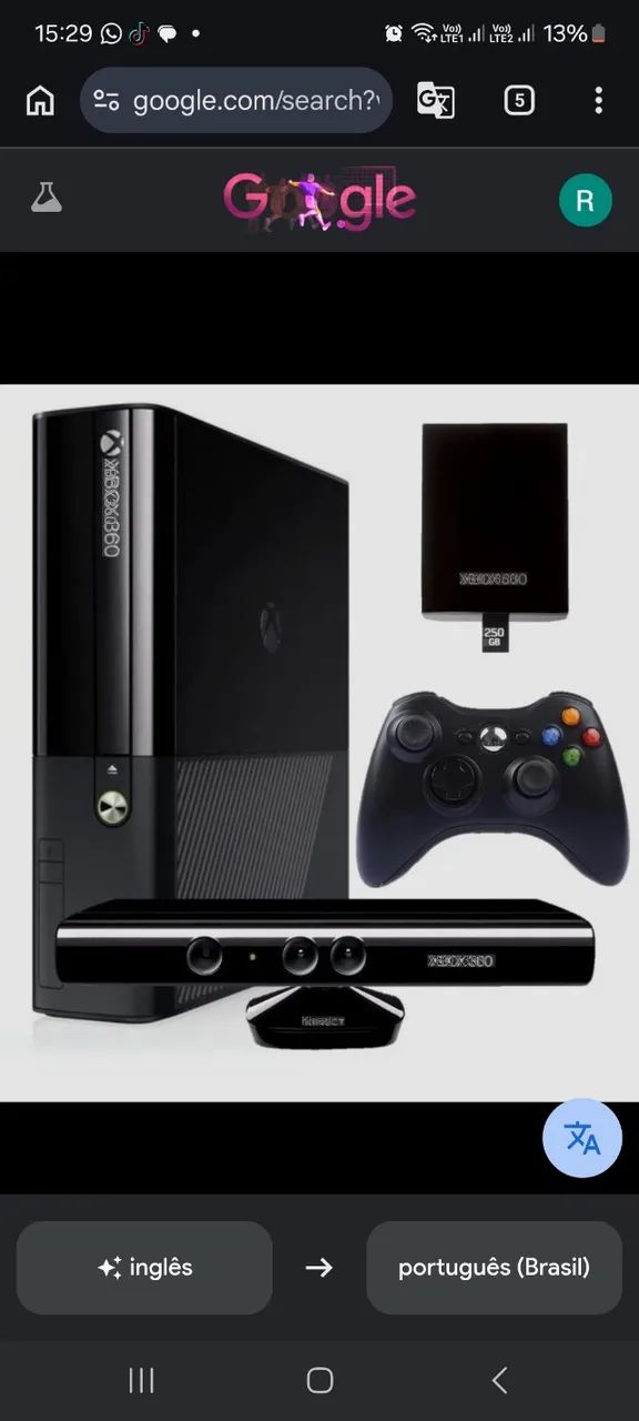 Vendo XBox 360 com Kinect 