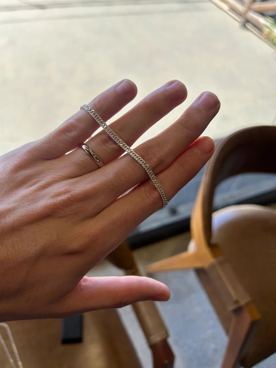 Kit de prata corrente + pulseira  - Foto 3