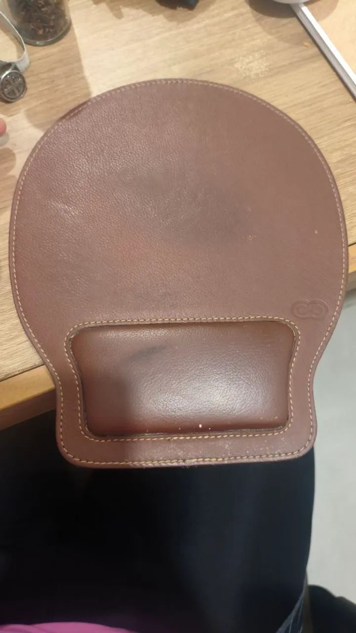 Mousepad Galvani Original em Couro Natural com Apoio Ergonômico - Foto 5