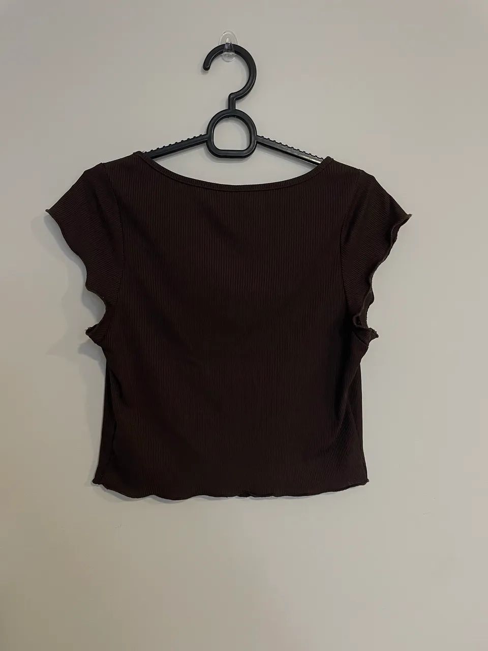 Blusa Canelada Marrom | Shein - Foto 2