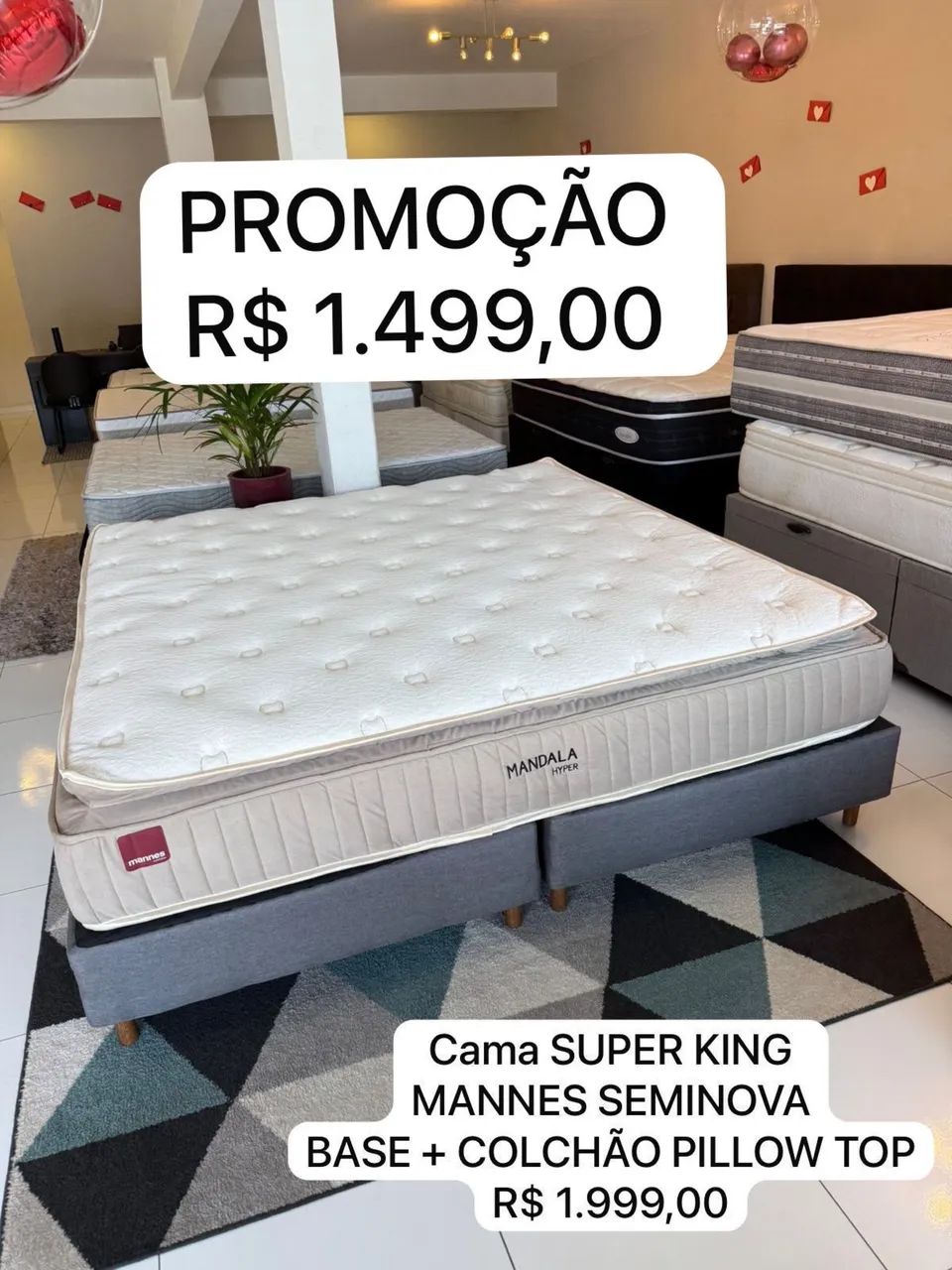 Colchão KING SEMINOVO - Entrega GRÁTIS 
