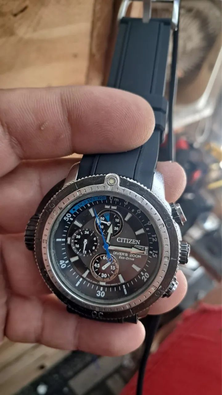 Relógio citzen aqualand eco drive bj2120 tudo funcionando perfeitamente  - Foto 4