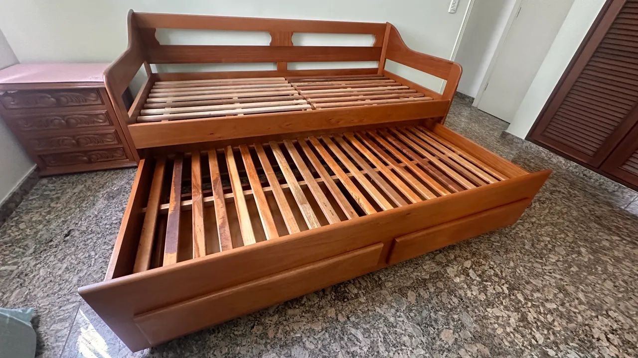 Cama Bicama madeira maciça de marcenaria  - Foto 2