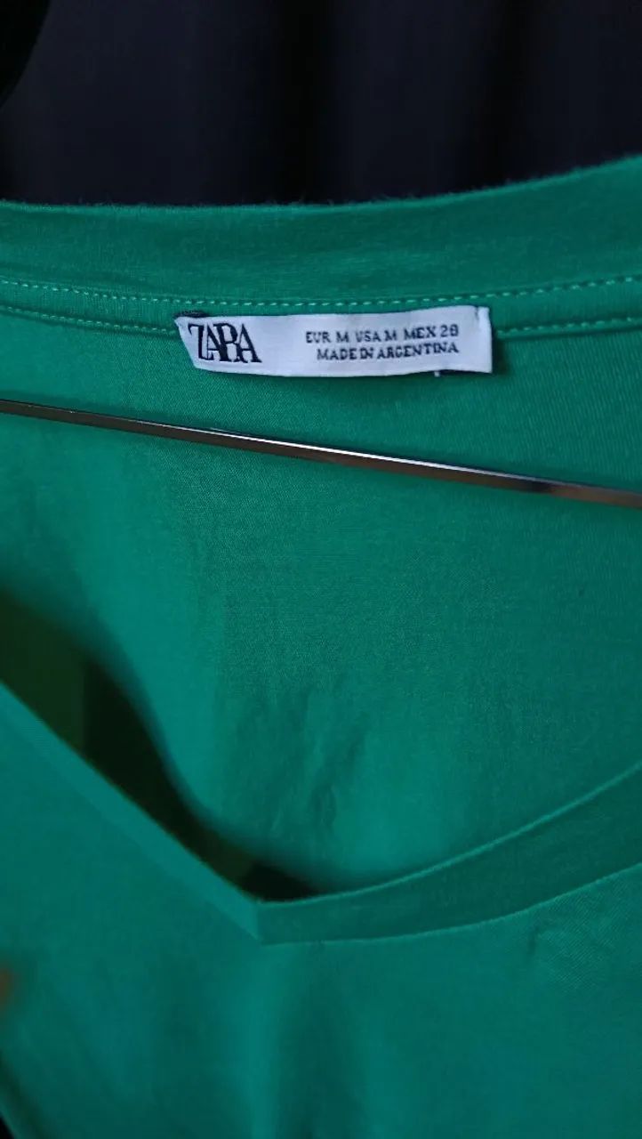 Blusa Basic ZARA verde M - Foto 2