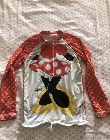 Blusa de praia minie com proteção UV 2 anos