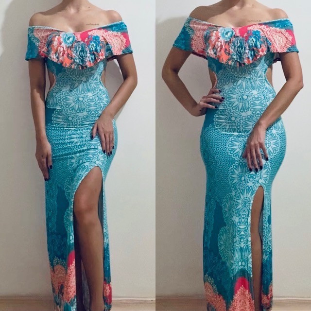 vestido sereia de malha