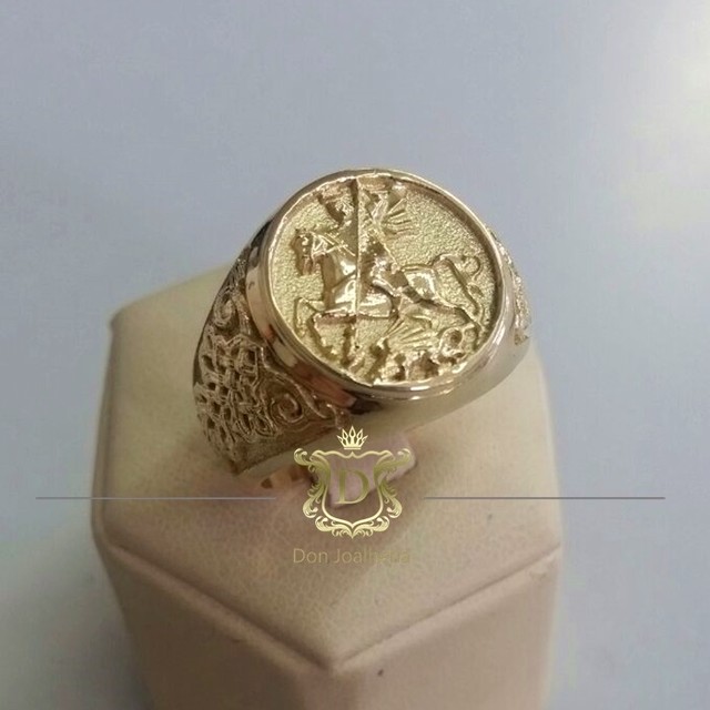 Anel em Ouro 18k São Jorge - Foto 3
