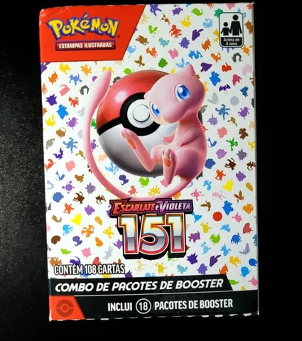 Box 18 Boosters Cards Cartas Pokémon Coleção Especial Escarlate E Violeta  151 Copag Em Português - Pokemon - #