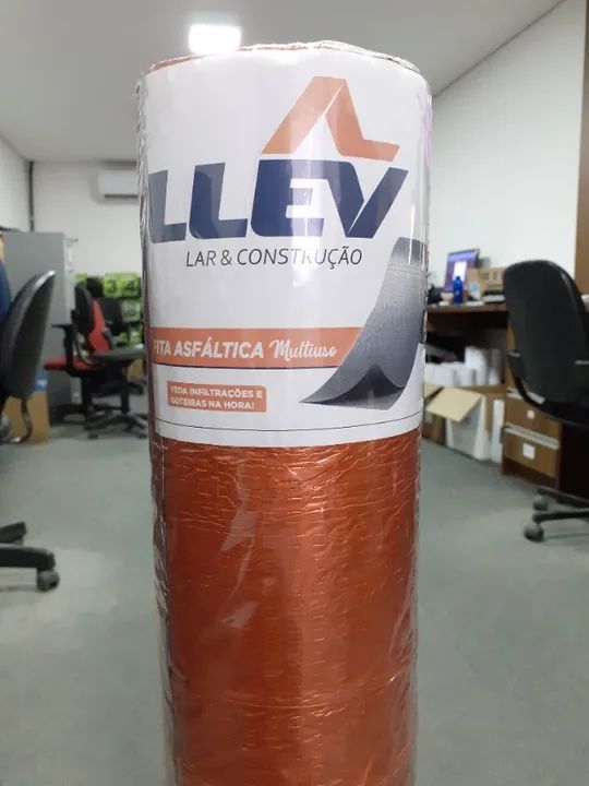  Manta Asfáltica Auto Adesiva 90cm x 10m Terracota Telha Laje Cerâmica