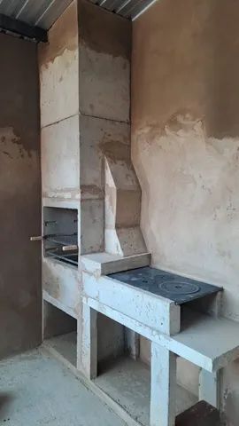 Churrasqueira pré moldada com fogão 