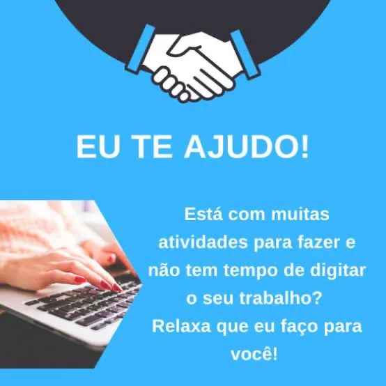 Trabalho com digitação ou qualquer atividade digital