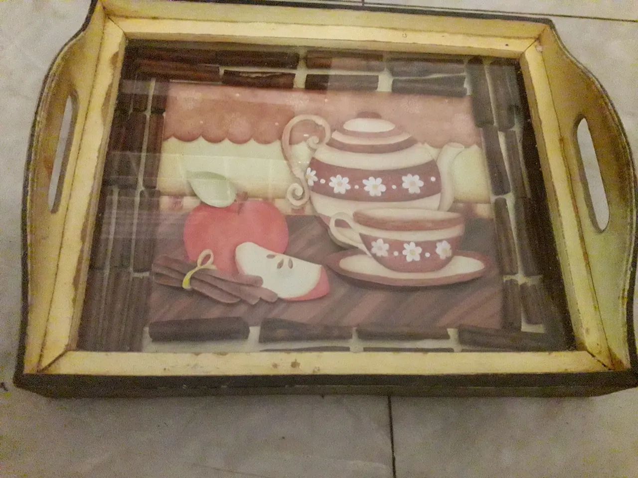 Bandeja Decorativa em Madeira