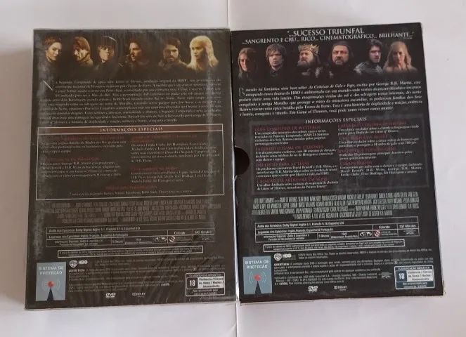 Box DVDs Game Of Thrones 1ª Temp. 2ª Temp. Lacrada - Foto 2