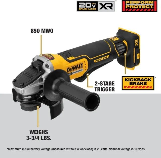 Esmerilhadeira 4.1/2 Pol. 20V Max Dewalt Brush - Foto 2