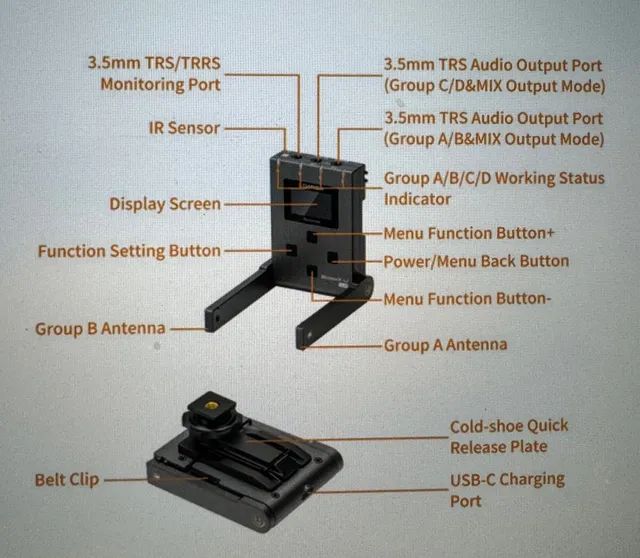 Microfone Lapela Quádruplo Digital Cômica BoomX-U QUA - Foto 6