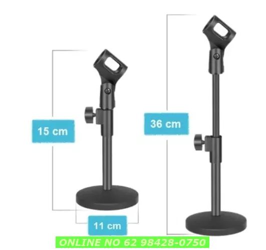 Kit Microfone Profissional Com Fio + Suporte Tripé Pedestal cabo 5 mt - Foto 6