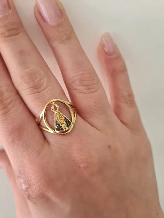 Anel n° Senhora em Moeda Antiga 