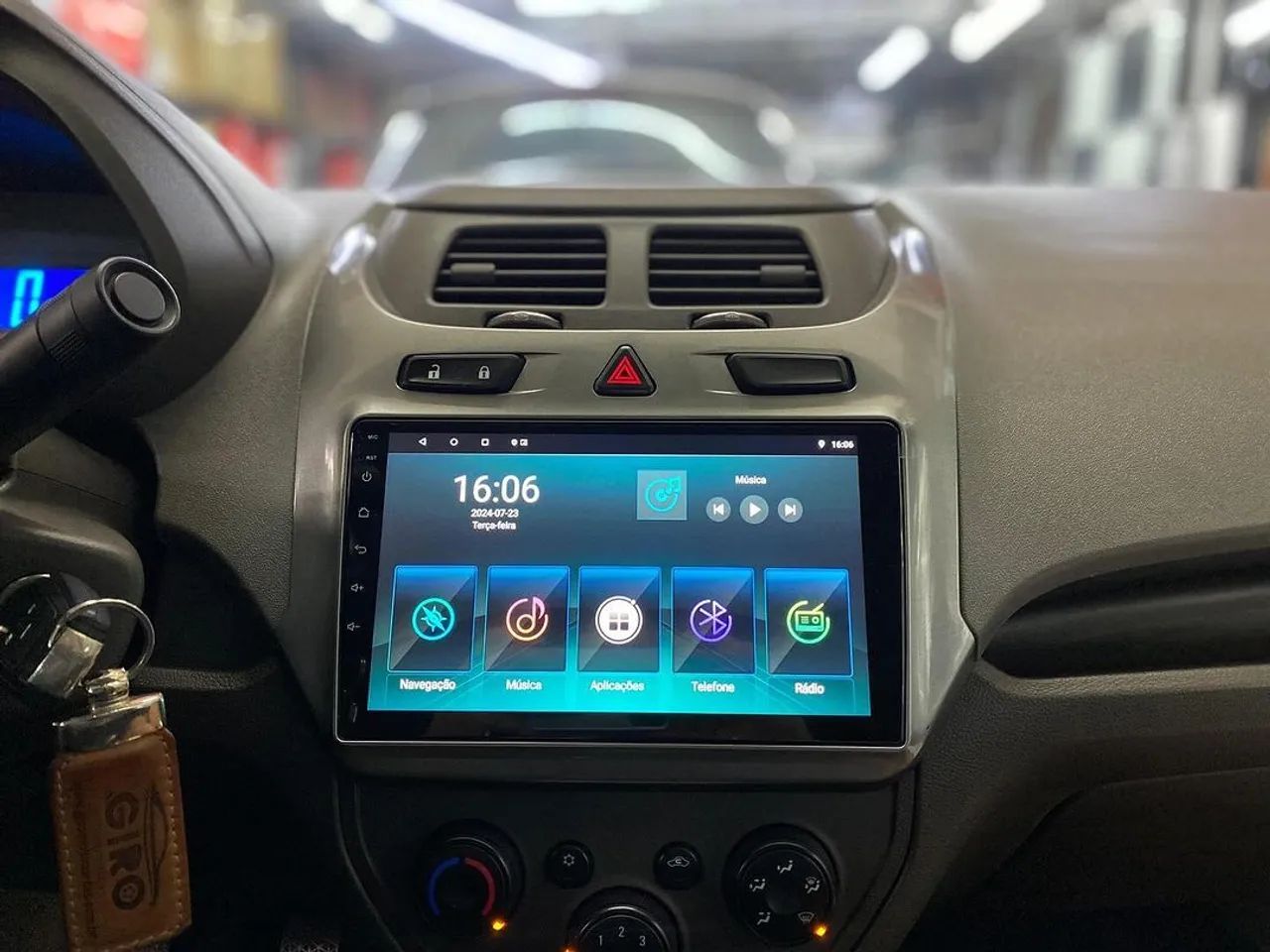 Multimídia Android Tela 9 polegadas Carplay sem fio Chevrolet Cobalt  - Foto 2