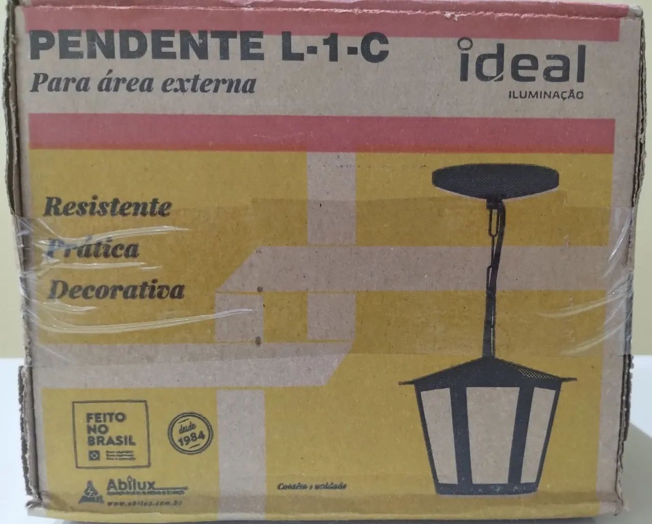 Lustre Pendente Colonial Sextavado L-1-C Ouro Velho 110V/220V - Foto 4