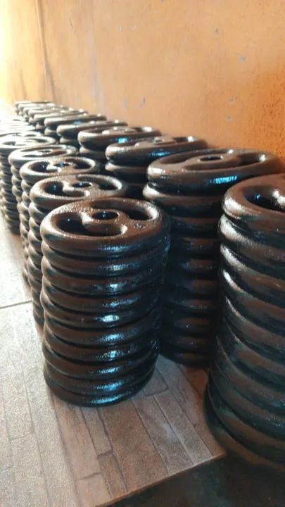 Anilha Vazada Pintada 20, 15, 10, 5, 4, 3, 2 e 1kg, Pronta entrega! Valor 10,00 o quilo. - Foto 3