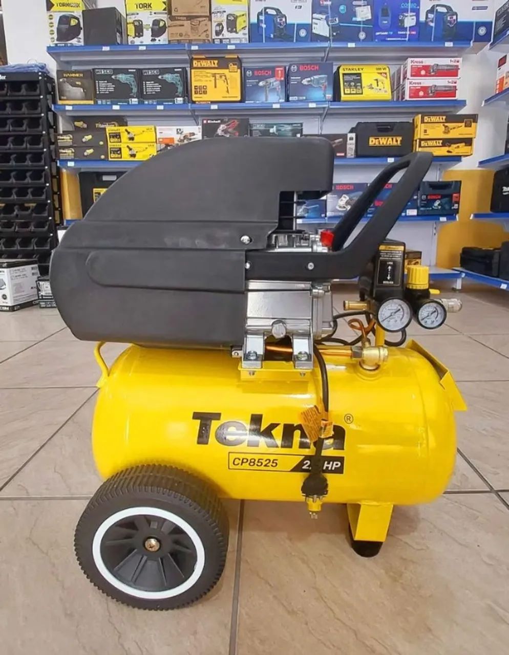 Compressor de Ar 24L 116psi Motor 2.5hp Tekna - Nova