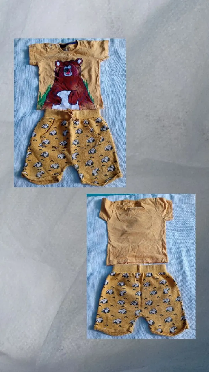 Conjunto Infantil Urso e Elefantes