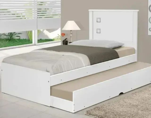 Cama Solteiro Barcelona com Auxiliar - Montagem na Hora