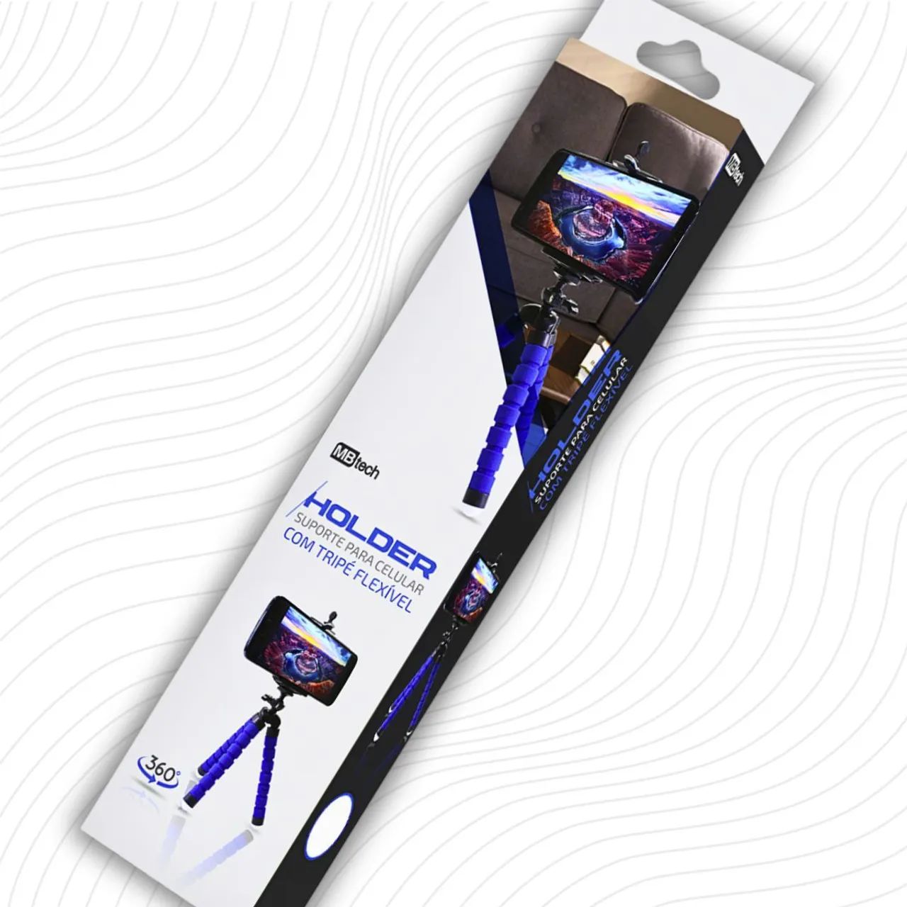 Tripé Universal  26.5cm + Suporte para celular  uso mesa bancada Escrivaninha  - Foto 2