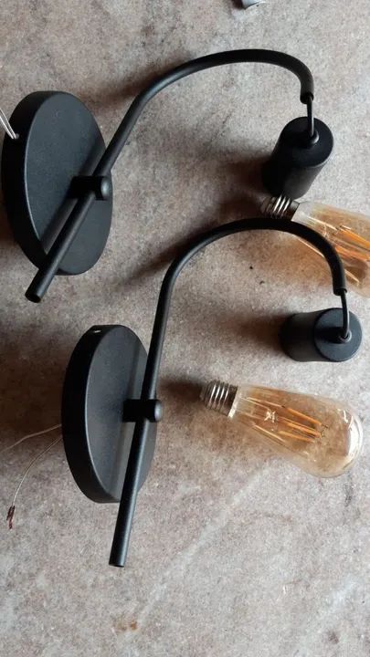 1 par de  luminárias e 1 par de lâmpadas retro  - Foto 4