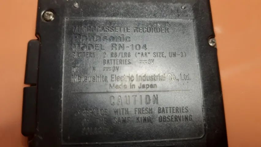 Mini Gravador de Microcassete usado marca Panasonic modelo RN-104 com defeito - Foto 3