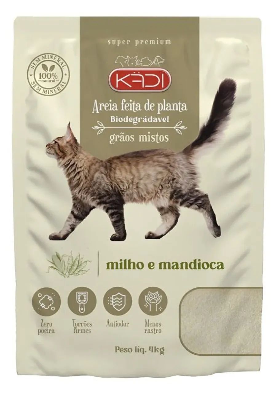 Areia Gatos 4kg. Pacote Lacrado