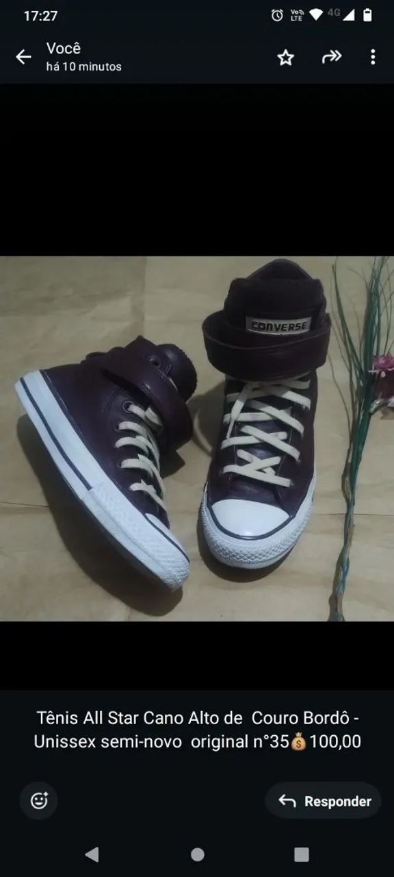 High Top All Star Converse Importado Converse All Star Importado Branco 34