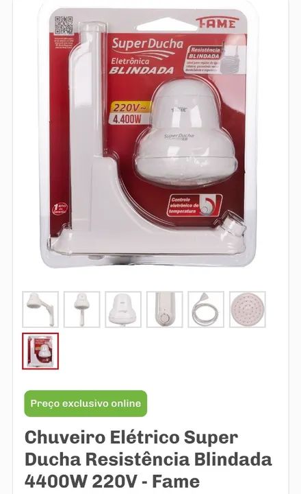Chuveiro elétrico blindado 220v  - Foto 4