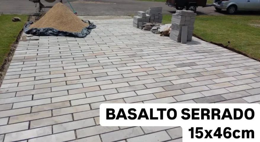 Pedras Basalto - Basalto Irregular - talhado e serrado - Foto 6