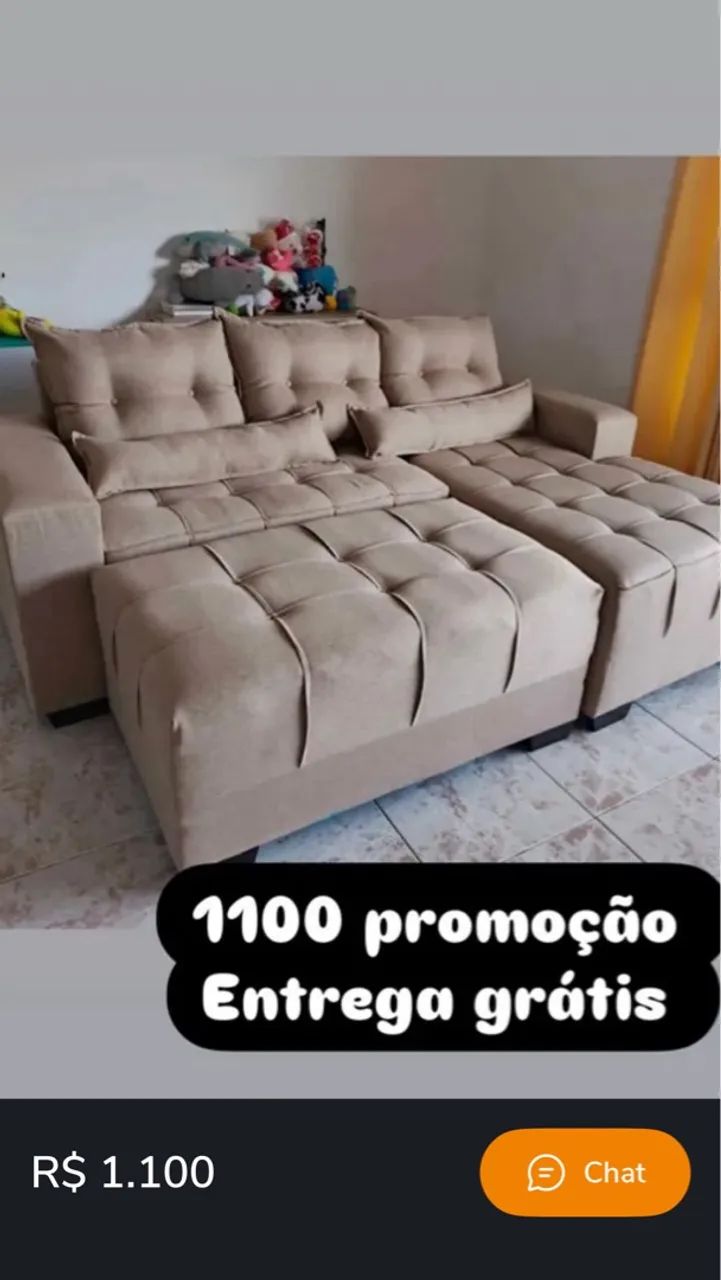 Sofá em Promoção com Entrega Grátis! 1100 promo 