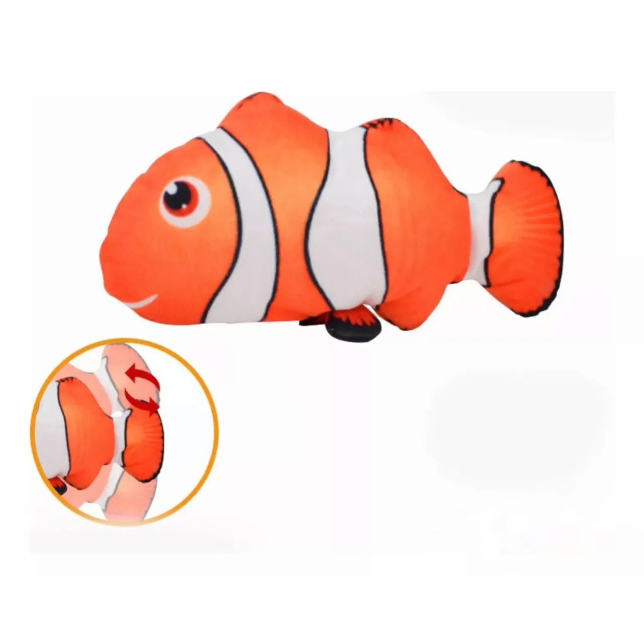 Peixe Palhaço de Pelúcia Interativo