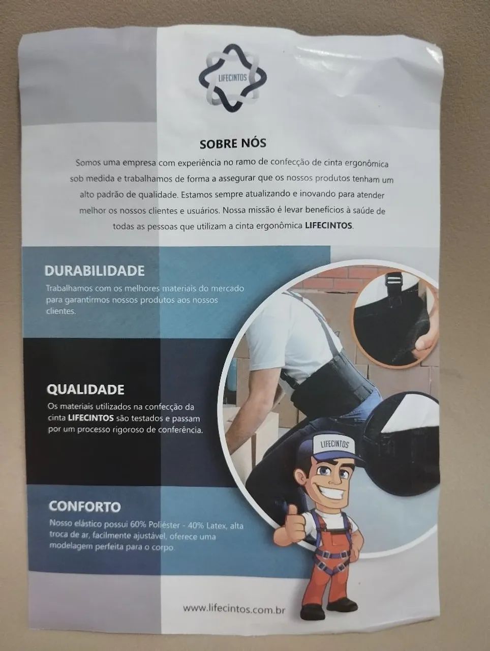 Cinta Ergonômica Profissional Life Cintos - Foto 2