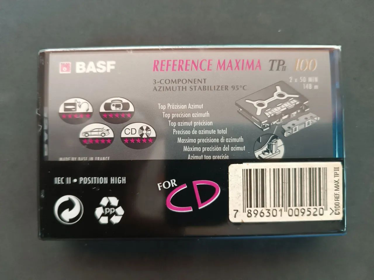 Fita cassete k7 basf reference maxima TP II -100 min - Foto 2