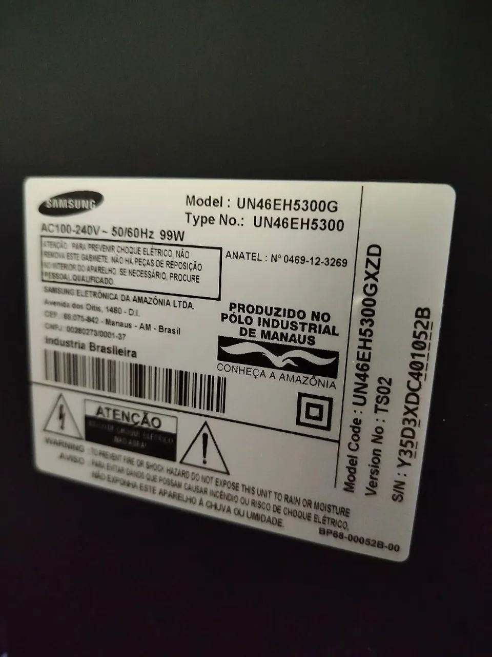 TV Samsung 1920x1080 60p HDMI2 46" EH5300 Full HD LED TV - Foto 3