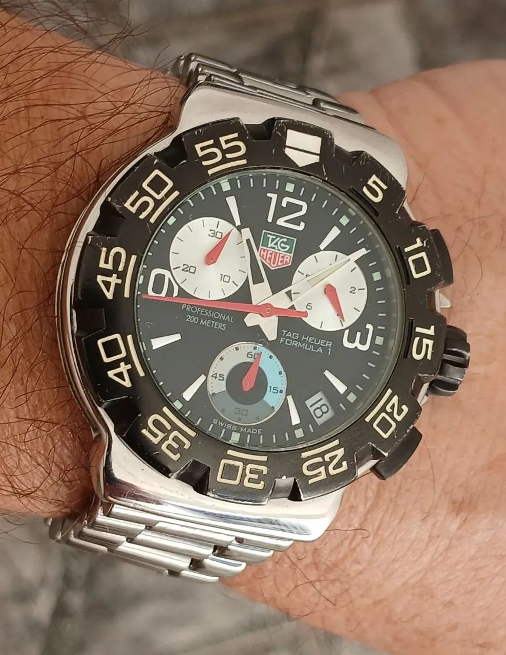 Relógio original suíço TAG HEUER CRONOGRAPH FORMULA PROFESSIONAL 200m - Foto 4