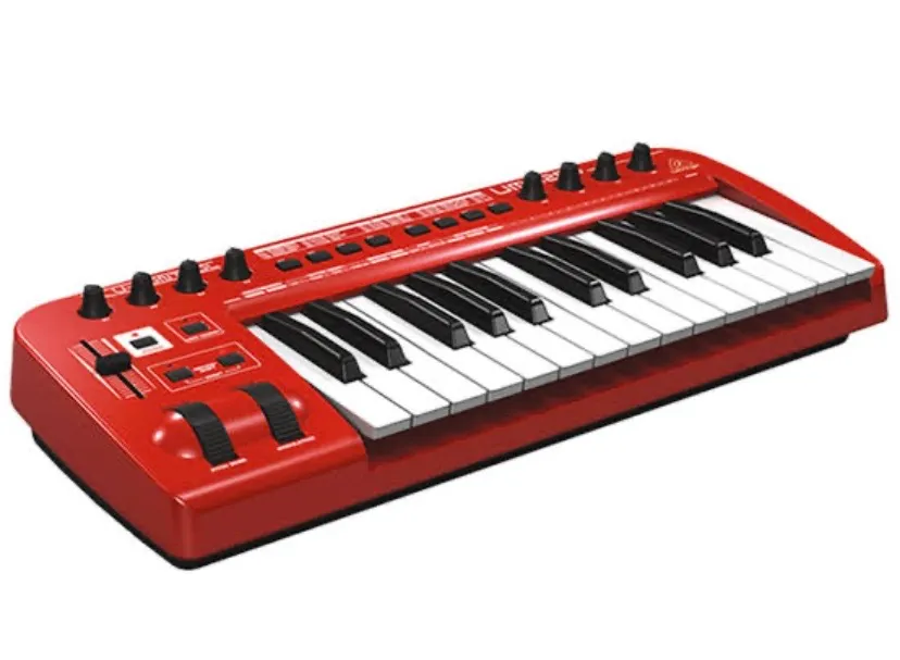 Teclado Controlador MIDI Vermelho