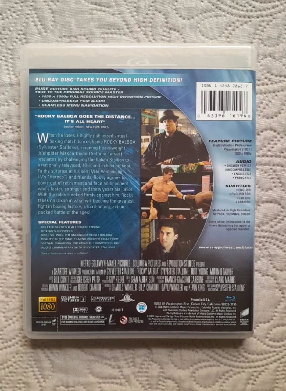 rocky balboa (bluray raríssimo) lombada azul da sony - Foto 3