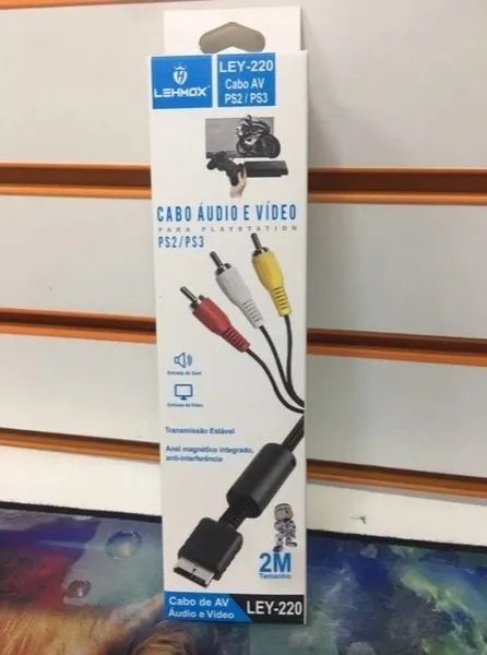Cabo Áudio e Vídeo 2M para Playstation PS2/PS3 LEHMOX LEY-220