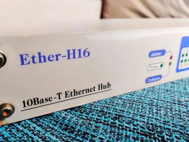SWITCH 16 PORTAS ETHER-H-16 10 BASE-T ETHERNET HUB SEMINOVO - Foto 2